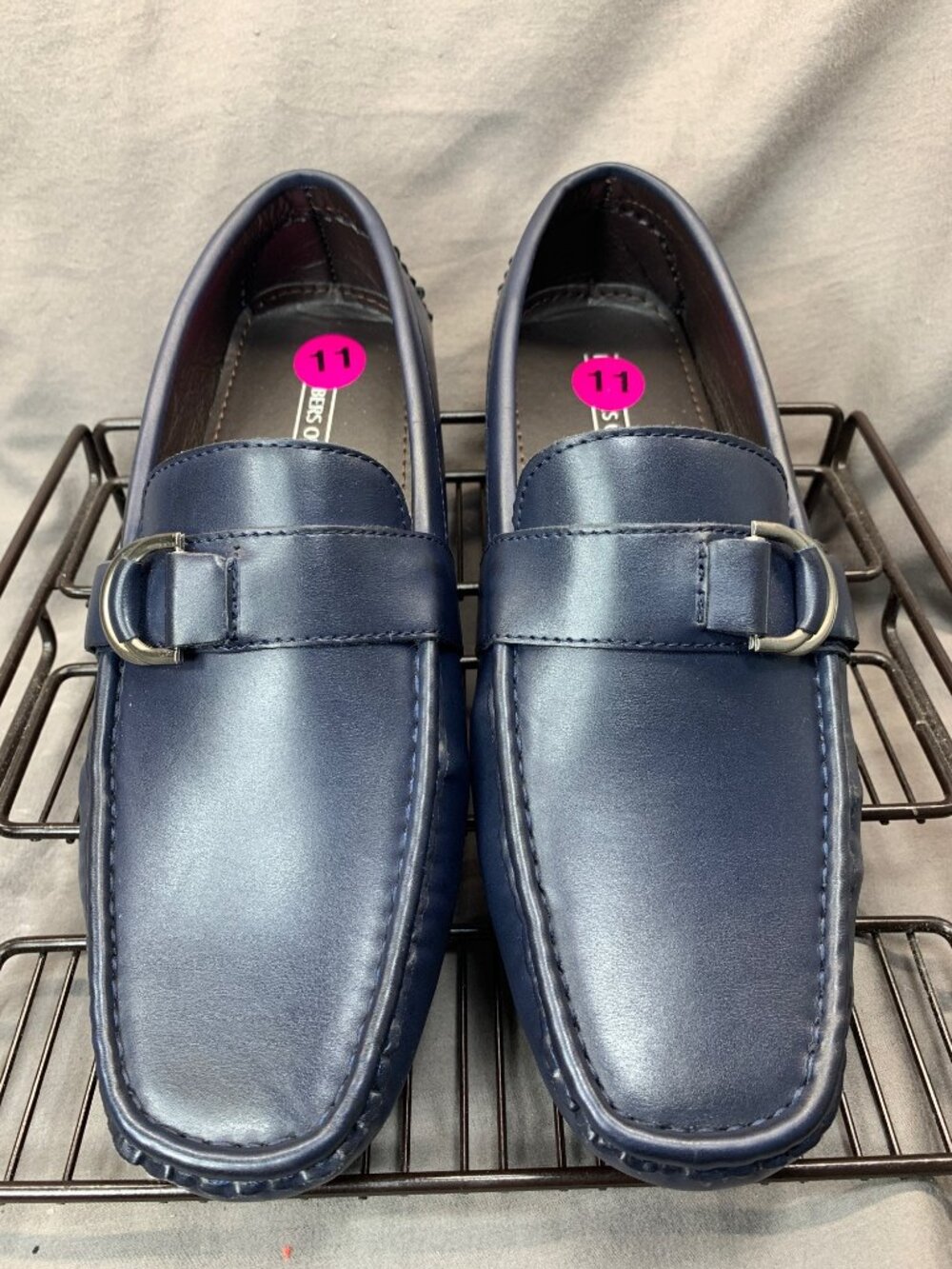 NEW Members Only Uptown-02 Driving Moc/Loafer Vegan Navy Shoes Men's Size 11